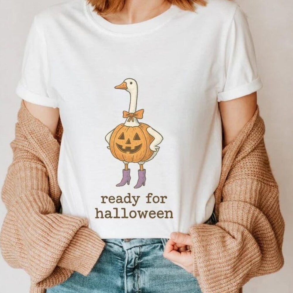 Ready For Halloween Goose Shirt, Trending Unisex Tee Shirt
